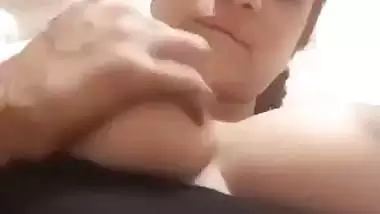 Sexy maal big boobs showing selfie video for lover