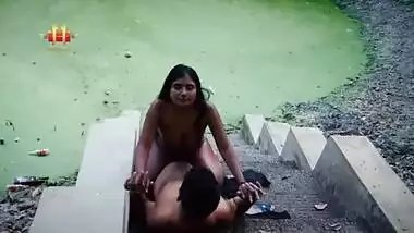 Indian girlfriend having sex with her boyfriend at park,