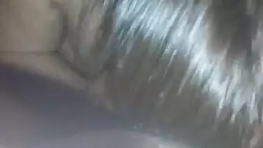 Grandma rubbing her pussy with my cock juce after super blowjob