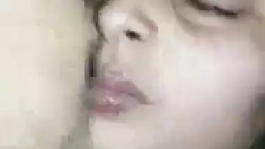 Desi Muslim wife groaning in sex joy by hubbys ally