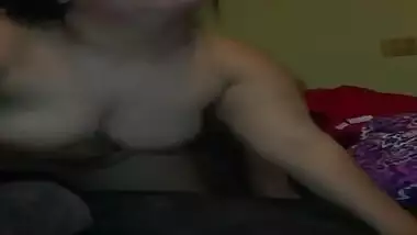 Horny girl fingering and moaning