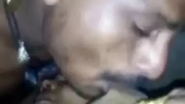 Village aunty boobs press and licking by neighbors