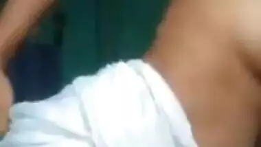 Horny Bengali girl riding pillow fingering pussy