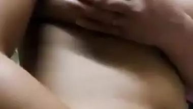Desi Girl Pressing Her Juicy Boobs