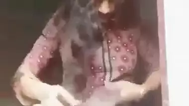 Bangladeshi slim girl showing naked figure