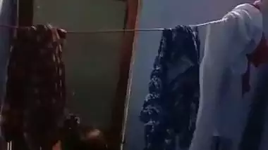Spying Indian college girl in bathroom