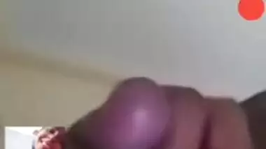 Naked Desi MILF with saggy belly XXX masturbating on video call