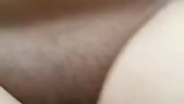 Rubbing dick on shaved pussy of Bhabhi