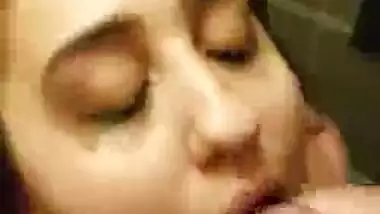 Cum Facial On Delhi Aunty After Deep Throat Blowjob