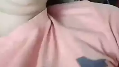 Cute girlfriend perky nipples showing viral selfie