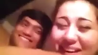 Indian guy with foreigner prostitute
