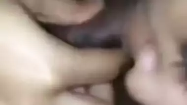 Indian wife giving blowjob to her husband