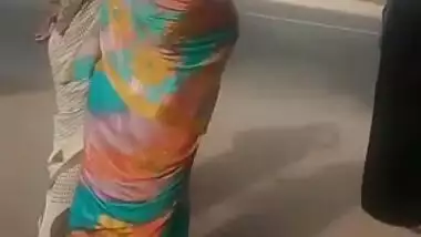 SATINSILK SAREE AUNTY