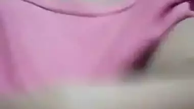 Desi horny girl playing with her boobs on cam
