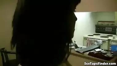 Naughty couple making a sex tape of their morning sex