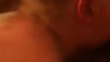 Russian escort girl sucking Indian dick with hands tied
