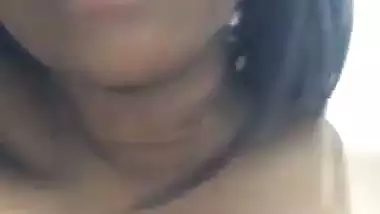 Srilankan virgin girl sucking her big boobs MMS