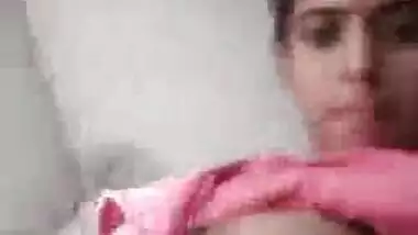 Hot village girl taking a nude selfie video
