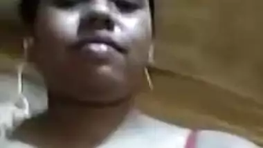 Hot big boob show selfie MMS video